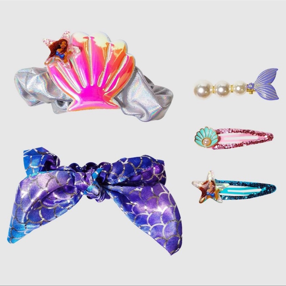 Disney’s The Little Mermaid Hair Scrunchies and Clip set